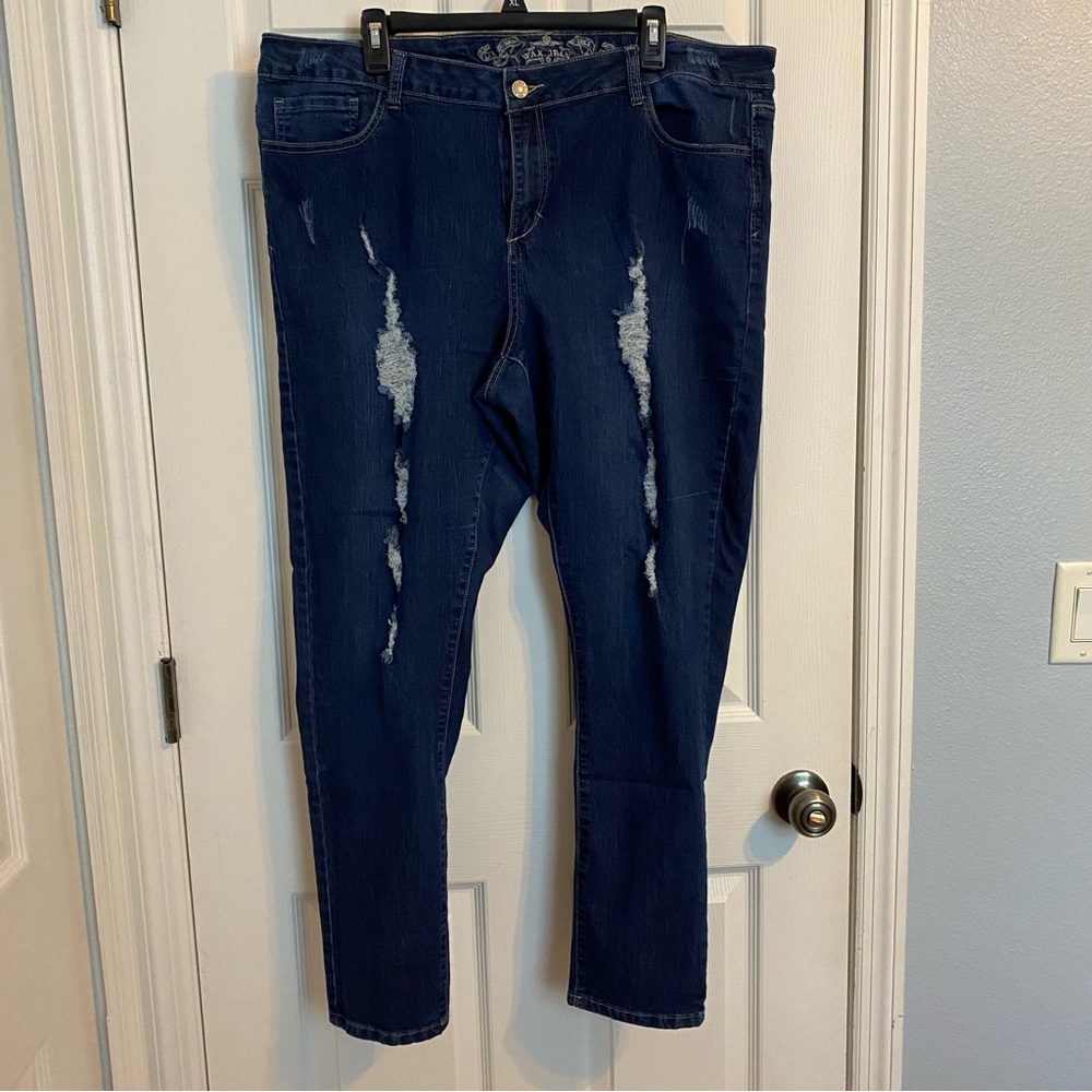 Wax Jean Ripped Jeggings Plus Size 22